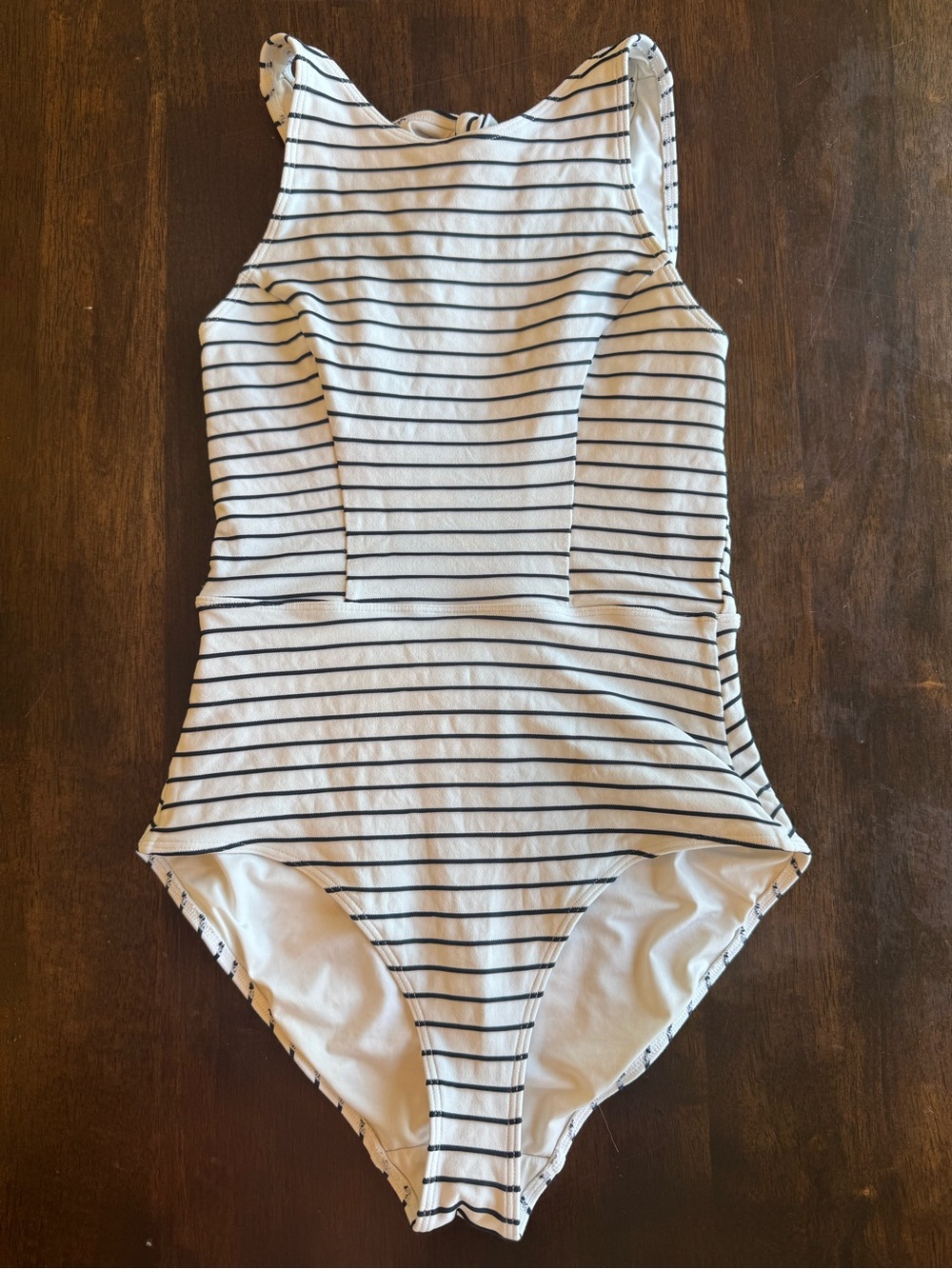 Jack Wills Swimsuit Womens Sophisticated Nautical Navy White Stripe Sz 4 US 8 UK